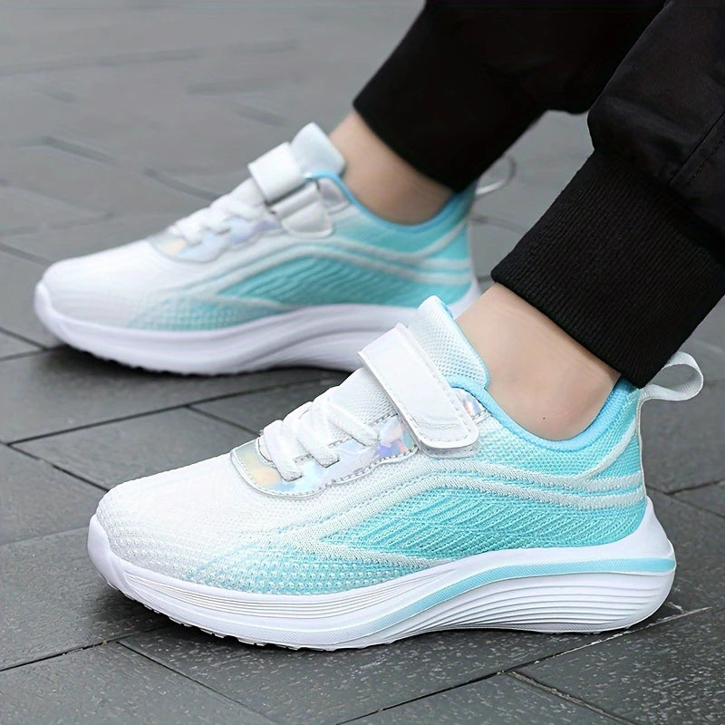 Baskets Enfant Légères et Respirantes – Chaussures de Sport avec Scratch & Lacets