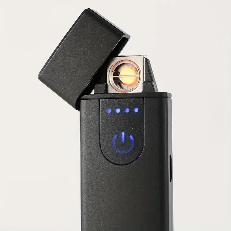 Mini Briquet Électrique USB Rechargeable – Allumage Sans Flamme avec Indicateur LED de Batterie