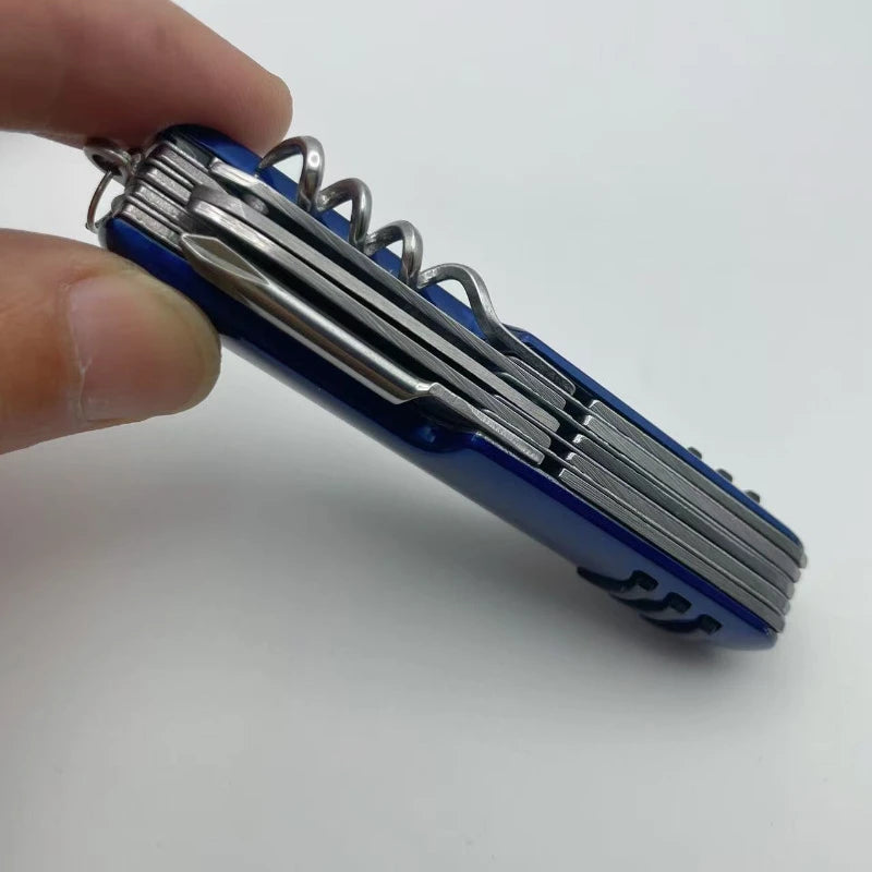 Couteau Suisse Multifonction 11 en 1 – Outil de Poche Compact pour Camping, Randonnée et Survie