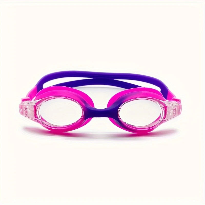 Lunettes de Natation Enfant Rose-Violet – Étanches avec Anti-Buée + Kit Nez et Oreilles Offert