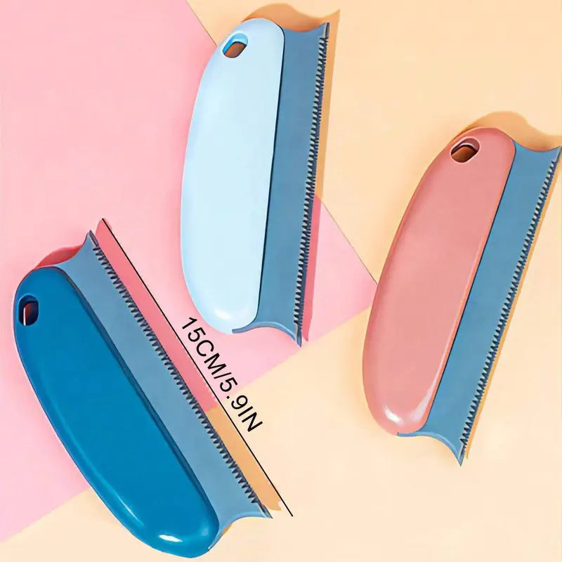 Peigne Étrille Anti-Peluches pour Animaux – Brosse de Toilettage Éliminatrice de Poils pour Chien et Chat – Format