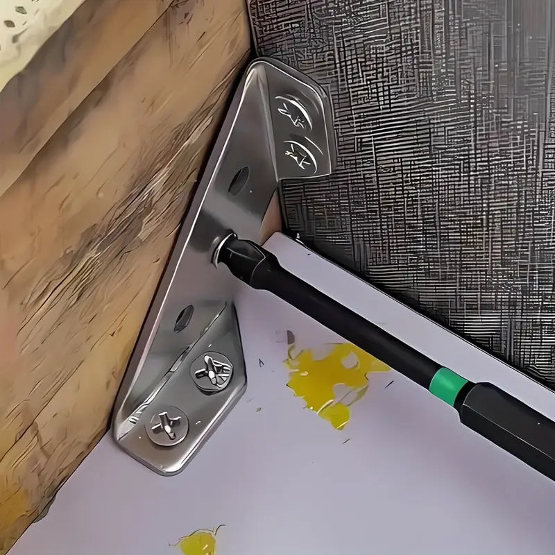 Équerre de Support Renforcée en Acier Inoxydable – Fixation Murale Robuste pour Meubles, Étagères ou Plans de Travail