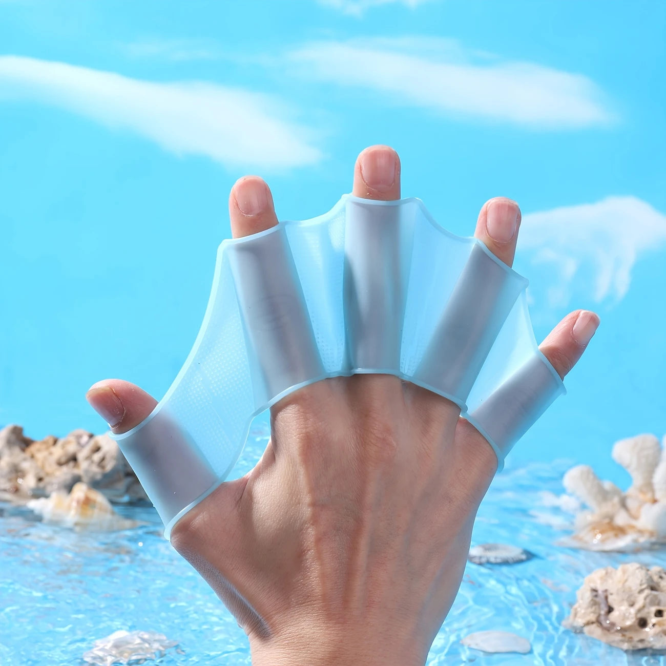 Palmes de Main en Silicone pour Natation – Ailettes d’Entraînement pour Améliorer la Propulsion et la Technique