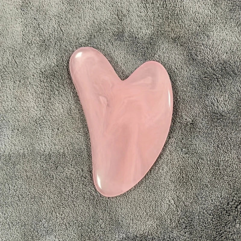Gua Sha Visage en Quartz – Accessoire Massage Anti-Rides pour Drainage Lymphatique et Soins du Visage