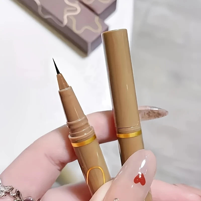 Eyeliner Feutre Noir, Marron Waterproof – Pointe Ultra Fine pour Trait Précis et Regard Intense Longue Tenue