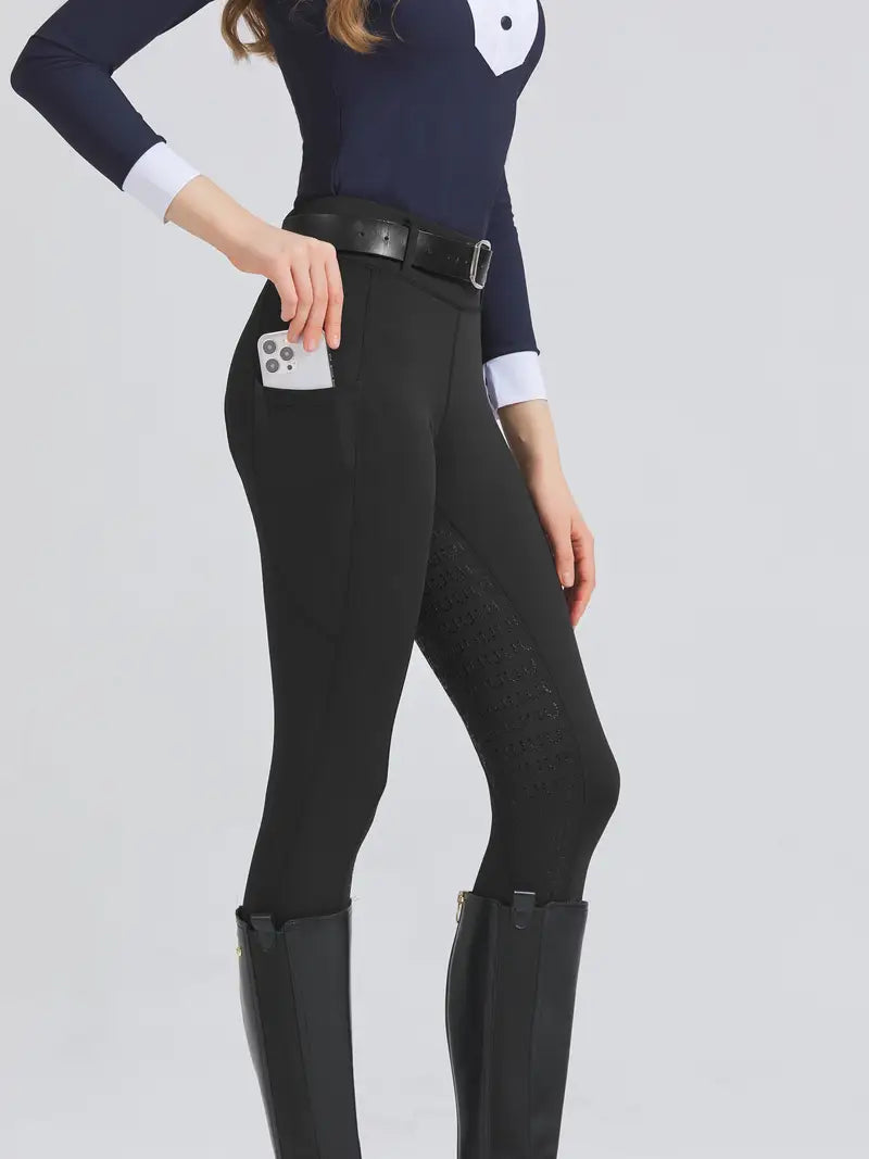 Pantalon d’Équitation Femme Antidérapant – Legging Technique Confort et Style pour Cavalière