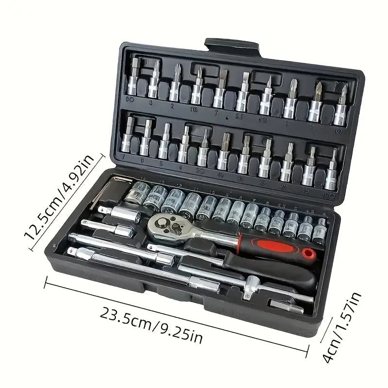 Mallette à outils 150 pièces – Coffret complet douilles, cliquets et clés pour réparation auto et bricolage