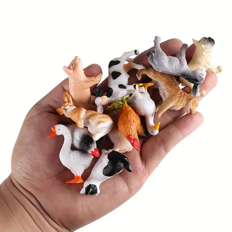 Lot de Figurines d’Animaux Miniatures pour Petits Animaux – Jouets Éducatifs et Ludiques