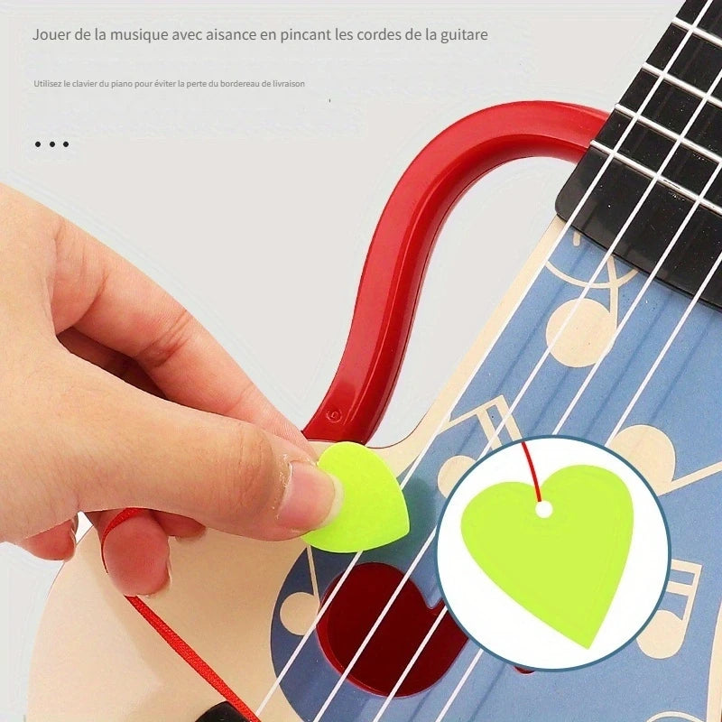 Mini Guitare Jouet Enfant 46 cm – Instrument à Cordes Ludique pour Éveil Musical, Design Coloré & Léger
