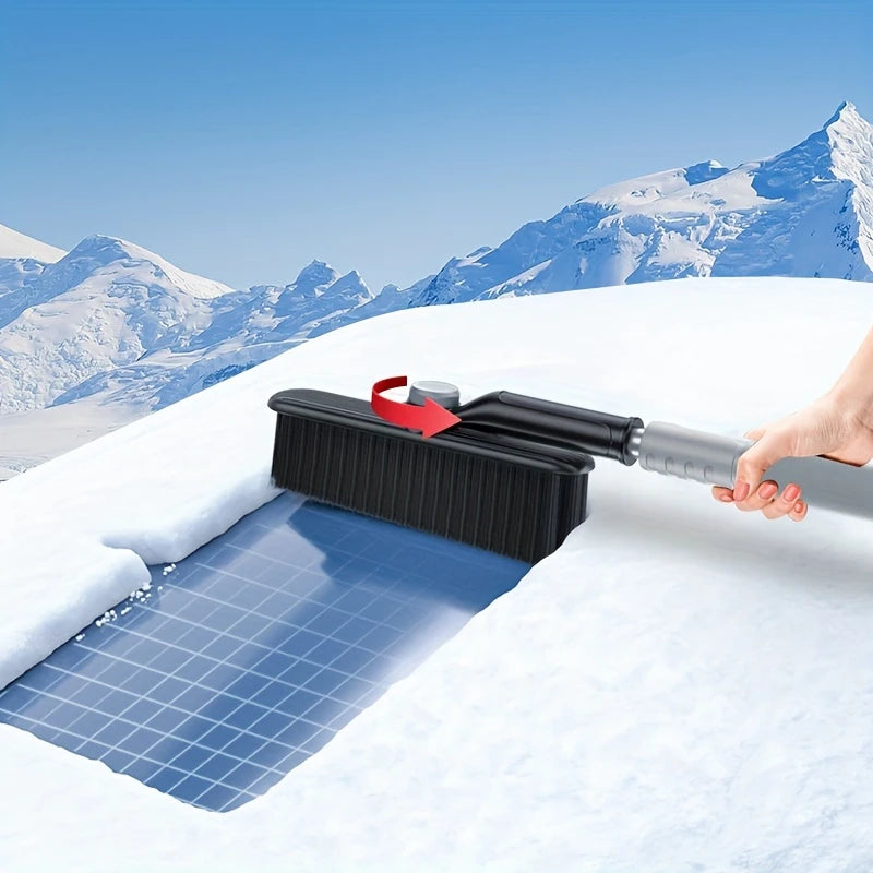 Brosse à Neige Rotative pour Voiture et Toit – Manche Ergonomique et Tête Pivotante 180°