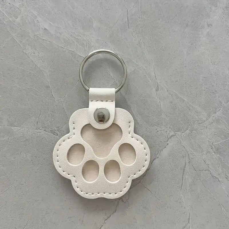 Médaillon Commémoratif Empreinte Patte en Cuir – Porte-Souvenir pour Poils ou Cendres de Chien ou Chat – 6 Couleurs Disponibles