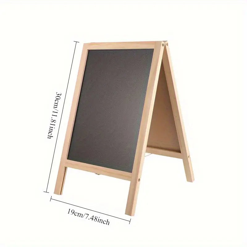 Chevalet Ardoise Double Face en Bois – Tableau Noir 40x25 cm pour Annonces, Jeux ou Décoration de Classe