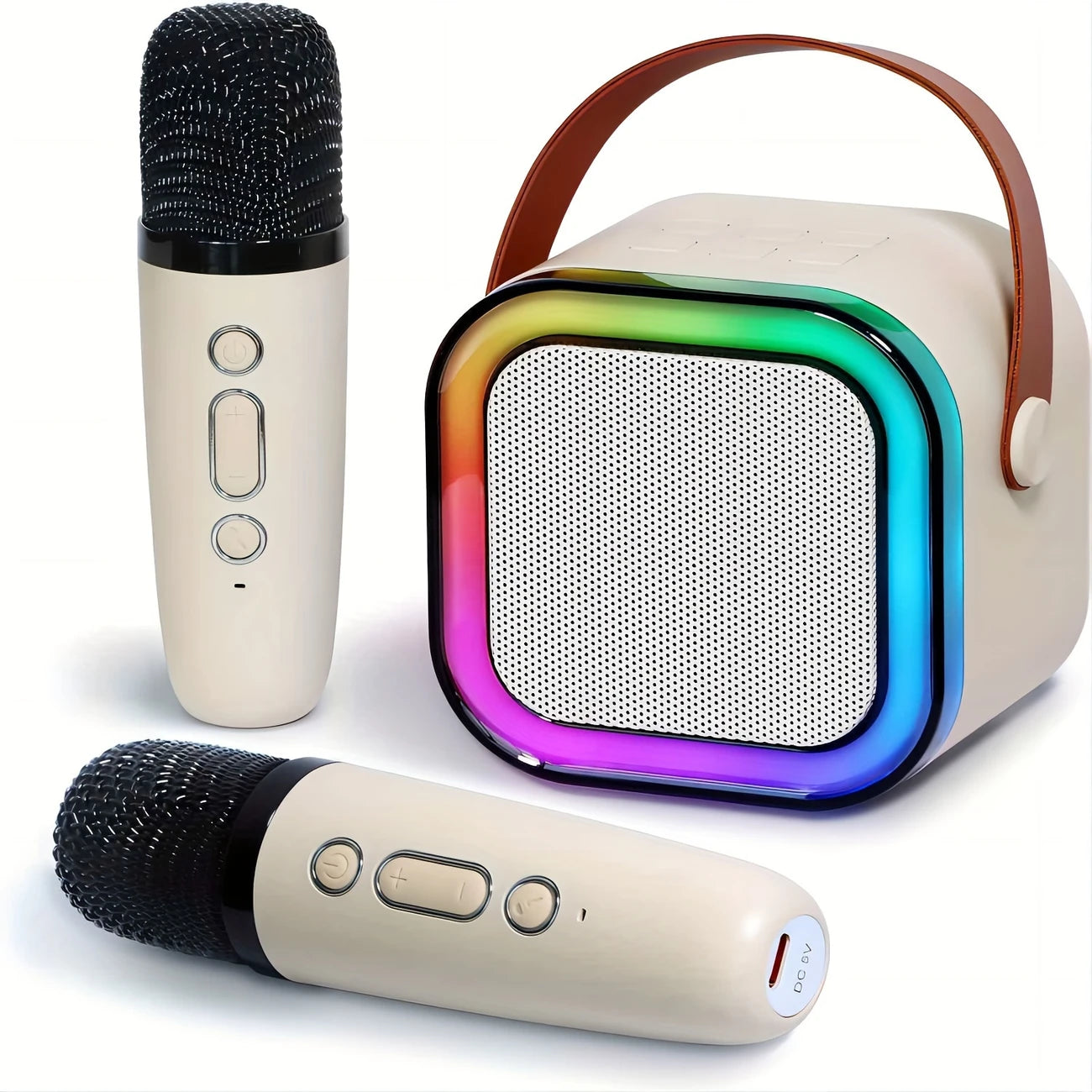 Enceinte Bluetooth avec Micro Sans Fil pour Enfant – Kit Karaoké Lumineux Rechargeable