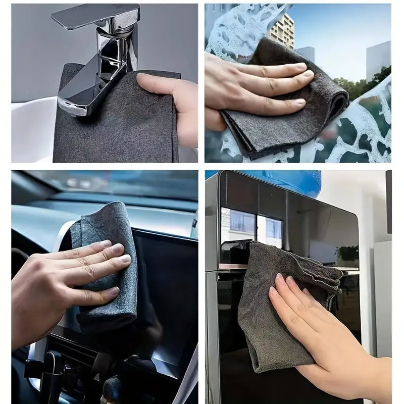 Chiffon Microfibre Ultra-Absorbant pour Vitres et Miroirs – Nettoyage Sans Traces | Accessoires Salle de Bain