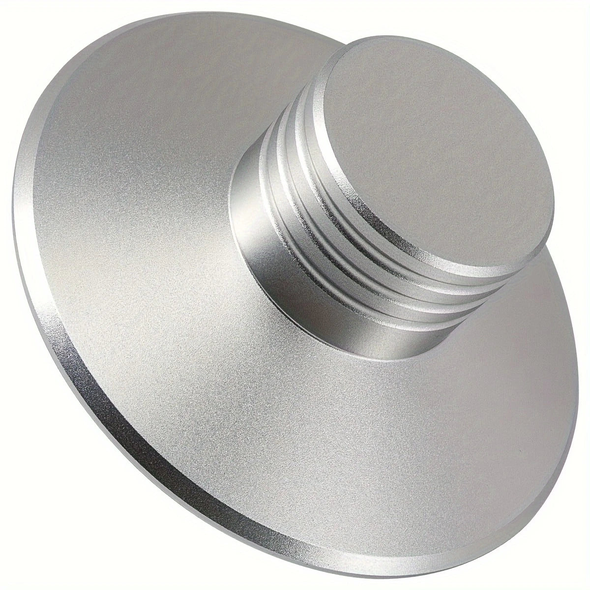 Stabilisateur de Vinyle en Aluminium Noir/Argent – Clamp Anti-Vibration pour Platine Tourne-Disque