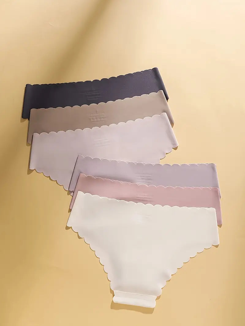 Lot de Culottes Invisibles Femme Sans Couture à Finition Ondulée – Ultra Douces & Sans Marque