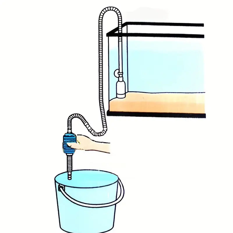 Pompe de Siphonnage Manuelle pour Aquarium – Tuyau de Vidange et Nettoyage d’Eau Facile pour Poissons et Reptiles