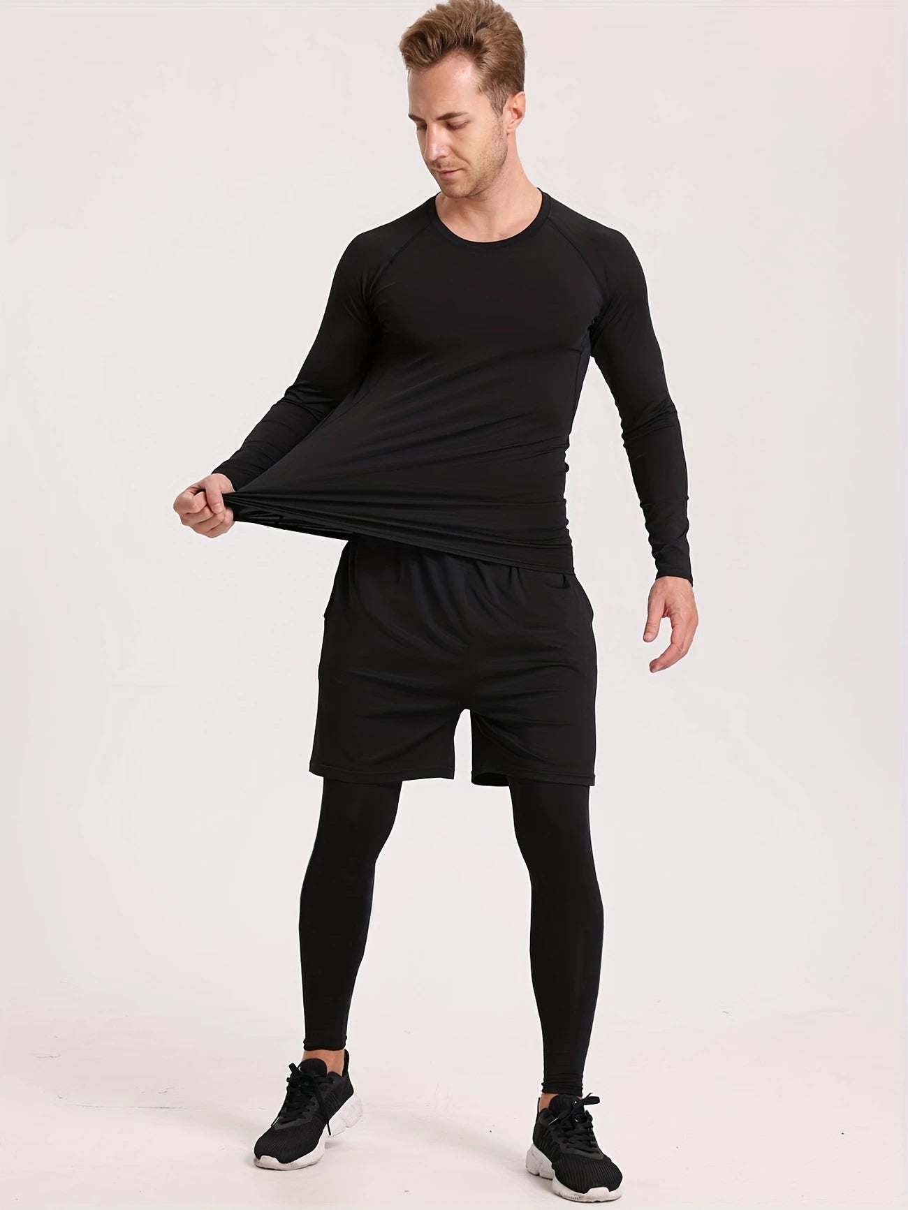 Tee-Shirt Thermique Homme Manches Longues – Sous-vêtement Technique Respirant pour Hiver & Sport
