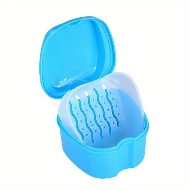 Boîte de Rangement pour Prothèses Dentaires – Étui Hygiénique avec Égouttoir Intégré