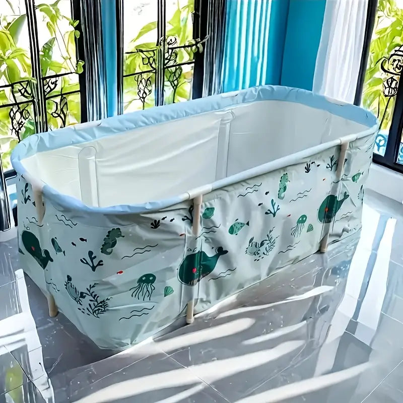 Baignoire Pliable Grande Capacité pour Adulte Bassin Portable de Détente et Spa à Domicile