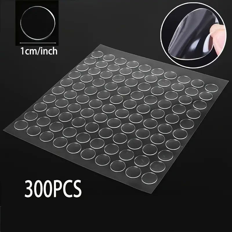 Pastilles Adhésives Transparentes Double Face – Fixation Forte et Discrète, 1.3 x 0.8 cm, Idéales pour DIY, Décoration et Bricolage