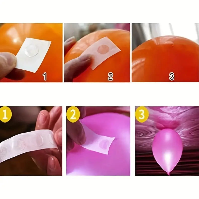 Pastilles Adhésives Transparentes pour Ballons – Fixation Facile au Mur ou au Plafond, Sans Traces ni Outils