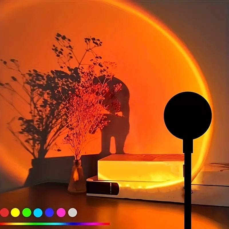 Lampe LED Projecteur Atmosphère Multicolore – Éclairage Ambiance Décoratif RGB pour Chambre, Salon et Soirées