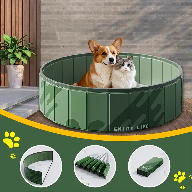 Piscine Pliable pour Chiens et Chats Bassin Portable Antidérapant pour Animaux