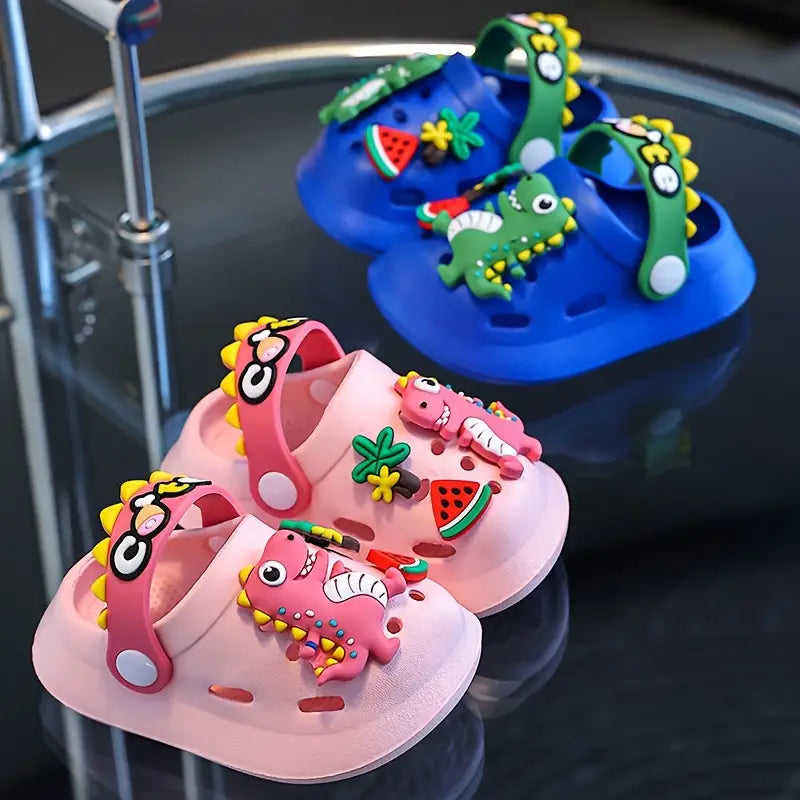 Chaussures bébé garçon dino colorées – Sabots légers antidérapants été pour enfants