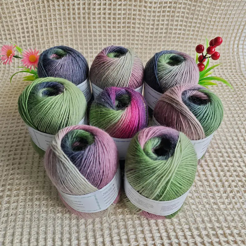 Pelote de Laine Arc-en-Ciel Dégradé – Fil Multicolore Doux pour Crochet & Tricot Créatif