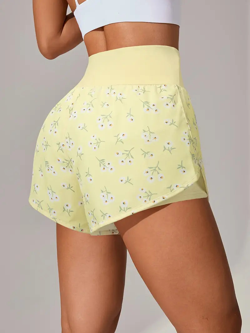 Short de sport femme taille haute – Short fitness respirant et confortable pour entraînement