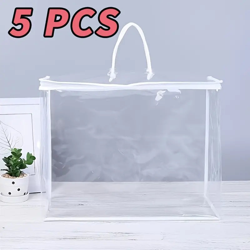 Sac de rangement transparent avec fermeture éclair  Idéal pour vêtements, couvertures et organisation