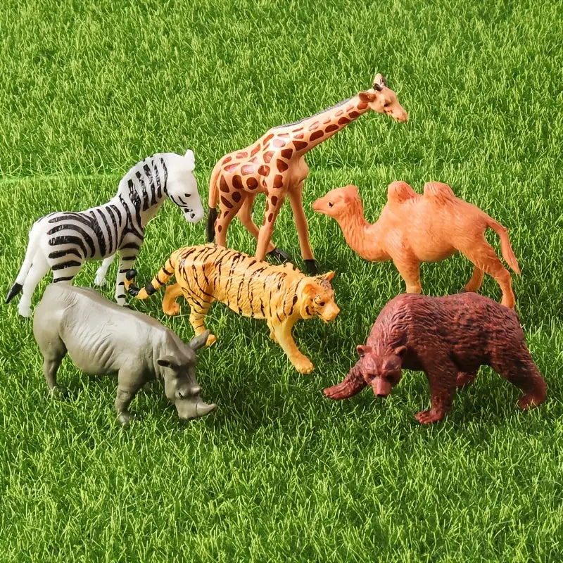 Figurines Animaux Sauvages Éducatives – Set de 12 Jouets Réalistes pour Apprentissage et Jeux Scientifiques