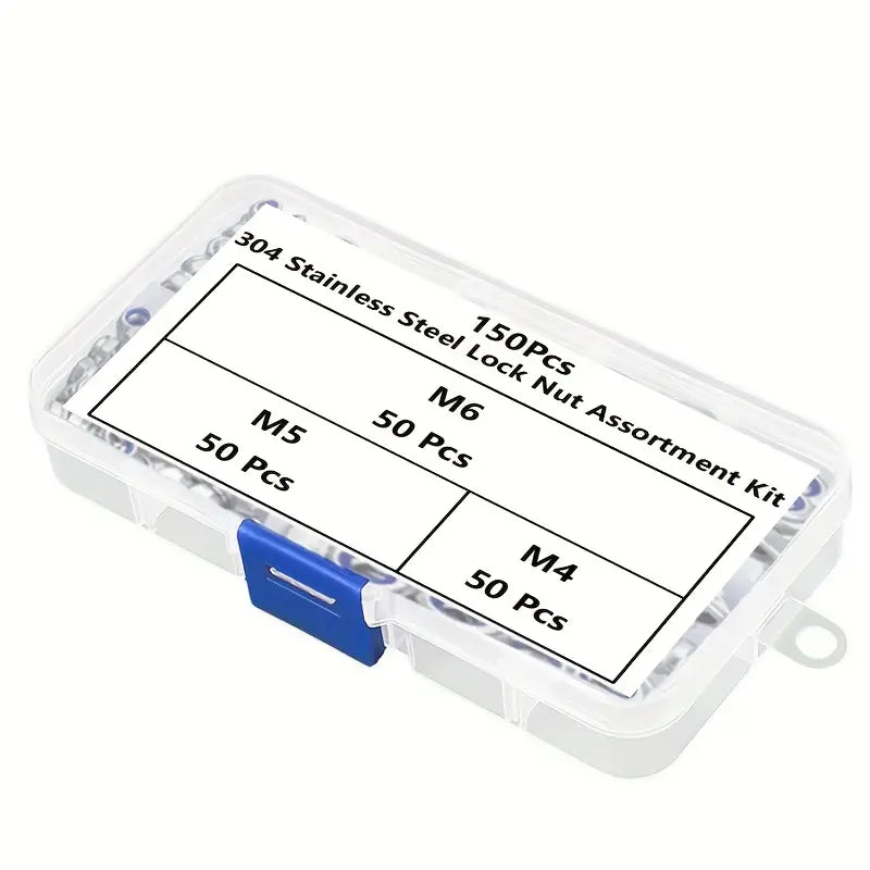 Écrous Frein Nylstop en Acier Inoxydable – Assortiment Multi-Tailles Anti-Desserrage