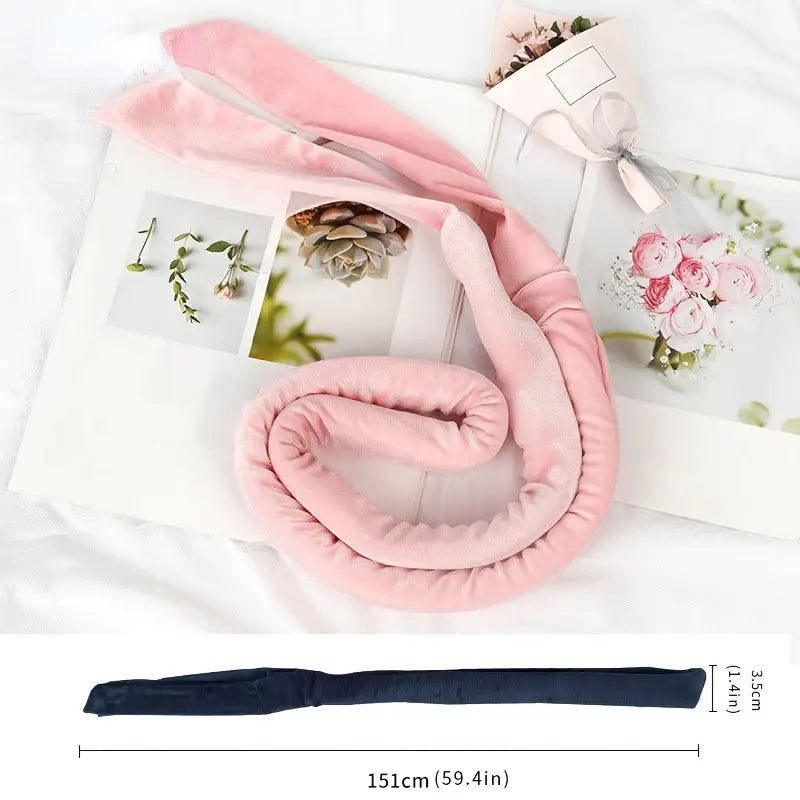 Curling Ribbon Sans Chaleur en Velours – Bande Bouclante 151 cm pour Ondulations Naturelles – Protège les Cheveux et Préserve l’Hydratation