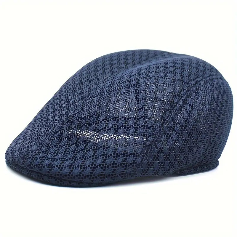 Casquette plate homme été bleu marine – Chapeau léger respirant en maille élégante