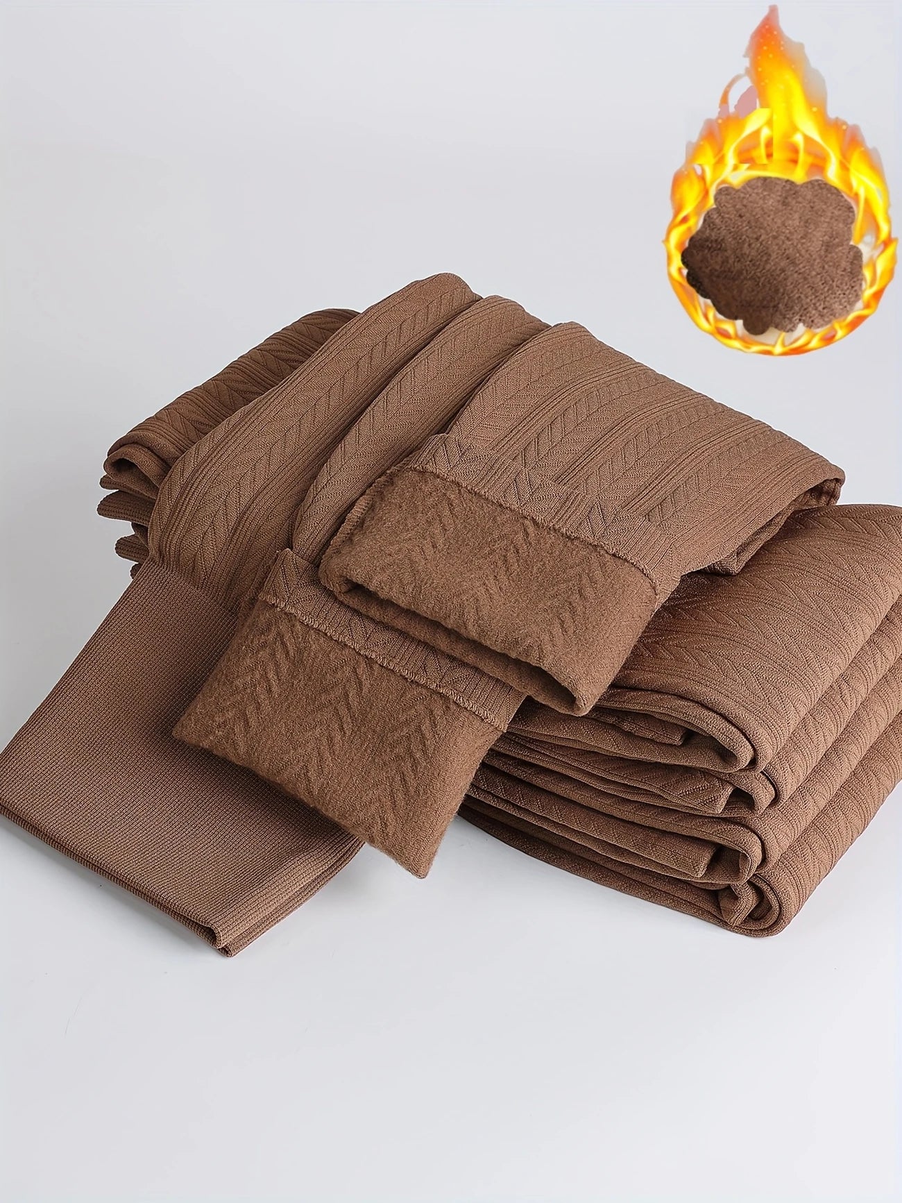 Legging thermique femme taille haute – Doublé polaire effet gainant pour l’hiver