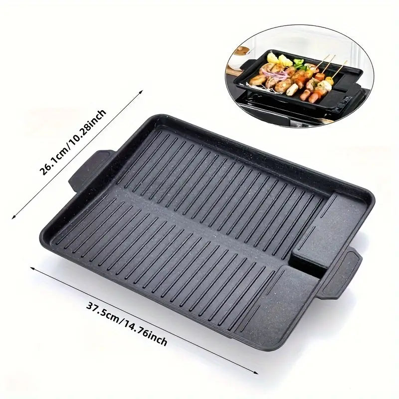 Plancha barbecue portable antiadhésive – Plaque de cuisson idéale pour camping, pique-nique et cuisine d’extérieur