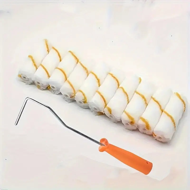 Lot de 3 rouleaux mousse peinture – Petits rouleaux à manche pour retouches, angles et finitions précises