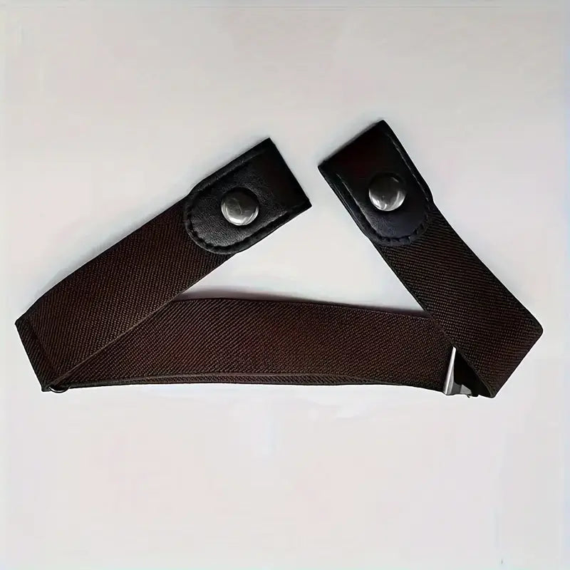 Ceinture élastique femme sans boucle – Ceinture ajustable marron pratique et confortable pour jeans et pantalons