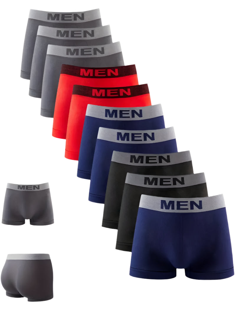 Pack de 10 Boxers Homme Confort Extensible – Taille Élastique & Respirants