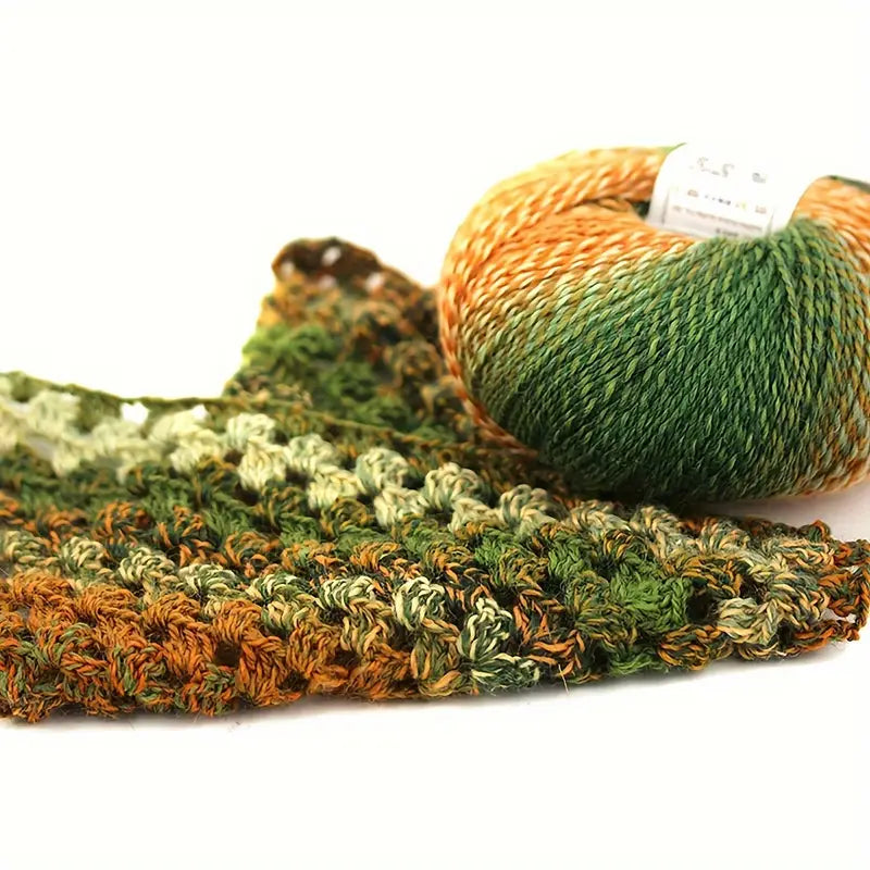 Pelote de Laine Multicolore Dégradée – Fil Doux pour Crochet & Tricot Automne