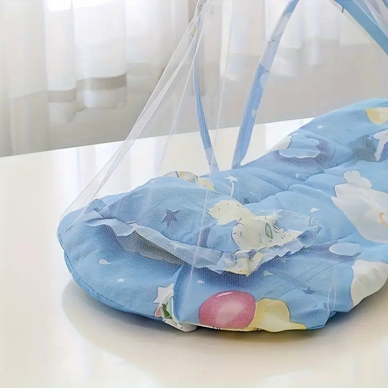 Matelas Bébé Confort avec Moustiquaire – Tapis de Sommeil Douillet pour Chambre Bébé