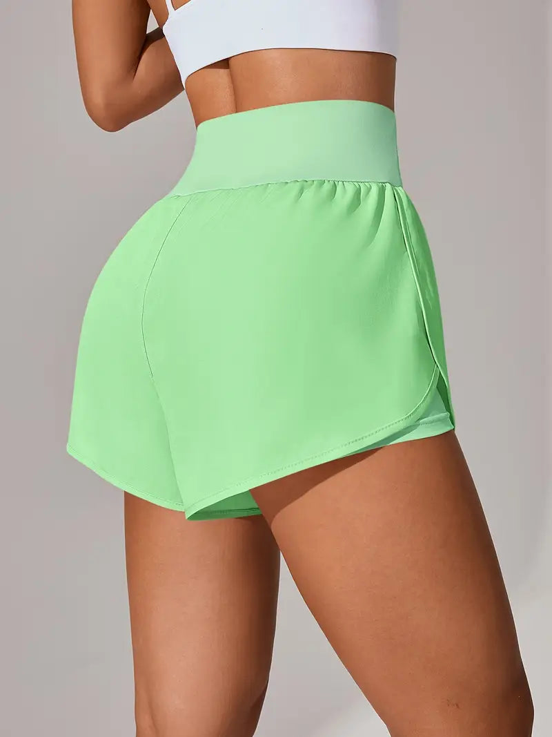 Short de sport femme taille haute – Short fitness respirant et confortable pour entraînement