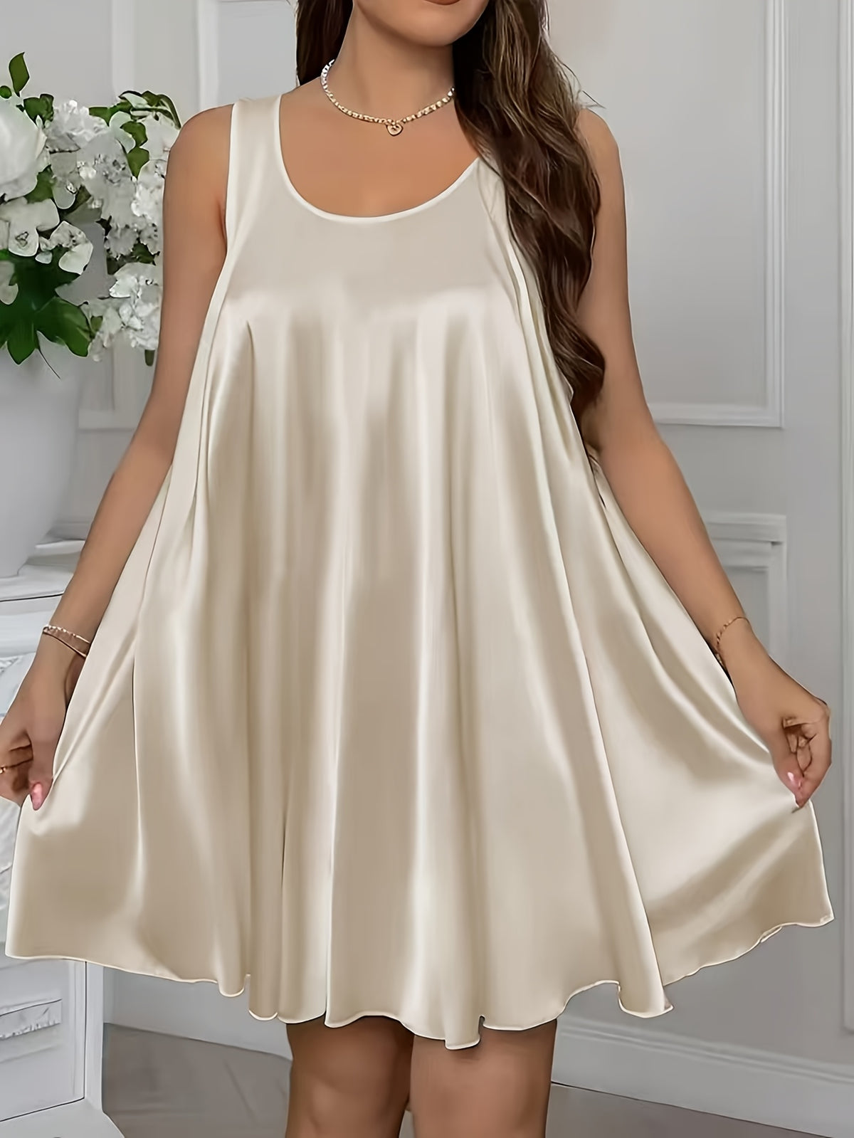 Ensemble de 3 nuisettes sexy sans manches pour femmes