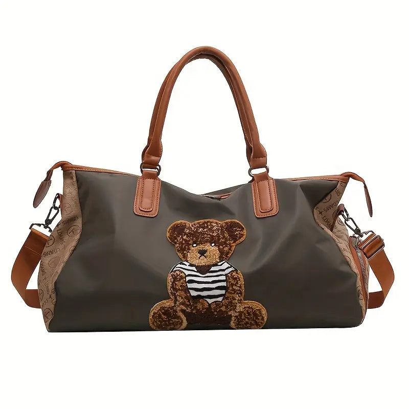 Sac de Voyage Cabine Original avec Motif Ours ou Chat – Sac Week-End Grande Capacité en Nylon Résistant