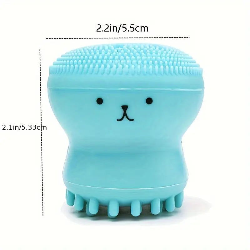 Brosse Nettoyante Visage en Silicone – Design Mignon Ourson, Exfoliante & Douce pour Tous Types de Peau