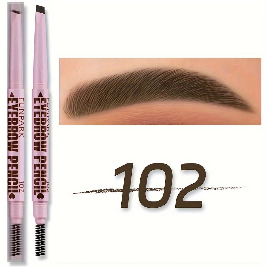 Crayon Sourcils 2-en-1 FUNPARK Teinte 101-104 – Pointe Biseautée et Brosse Intégrée pour Sourcils Définis Naturellement