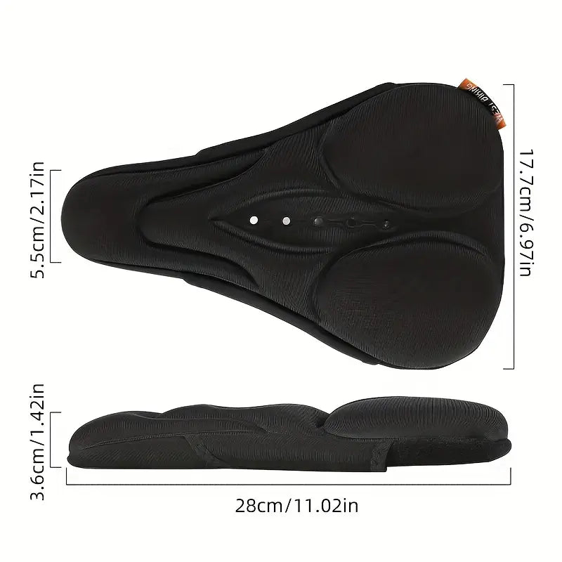 Coussin de selle vélo rembourré – Housse de selle ergonomique anti-chocs et respirante pour cyclisme longue distance