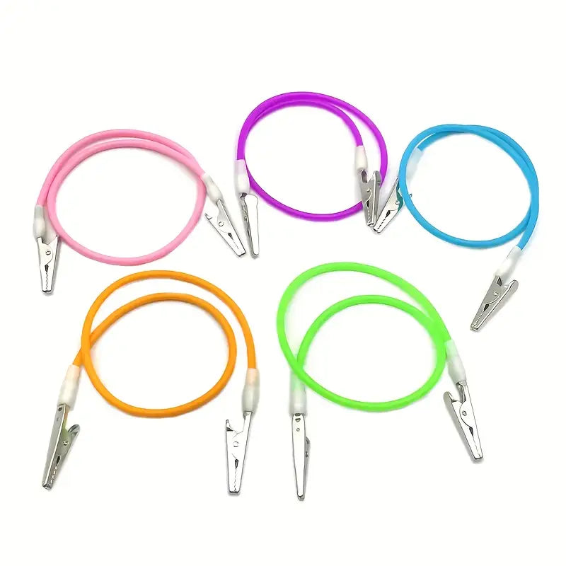 Pinces avec Cordon en Silicone Coloré – Accessoires Polyvalents pour Maintien et Fixation en Milieu Industriel